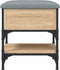 vidaXL - Schoenenbank - 42x42x45 - cm - bewerkt - hout - sonoma - eikenkleurig