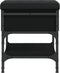vidaXL - Schoenenbank - 42x42x45 - cm - bewerkt - hout - zwart