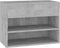 vidaXL - Schoenenbank - 60x30x45 - cm - bewerkt - hout - betongrijs