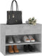 vidaXL - Schoenenbank - 60x30x45 - cm - bewerkt - hout - betongrijs