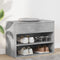 vidaXL - Schoenenbank - 60x30x45 - cm - bewerkt - hout - betongrijs