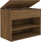 vidaXL - Schoenenbank - 60x30x45 - cm - bewerkt - hout - bruin - eikenkleur