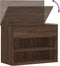 vidaXL - Schoenenbank - 60x30x45 - cm - bewerkt - hout - bruin - eikenkleur