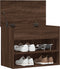 vidaXL - Schoenenbank - 60x30x45 - cm - bewerkt - hout - bruin - eikenkleur