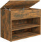 vidaXL - Schoenenbank - 60x30x45 - cm - bewerkt - hout - gerookt - eikenkleurig