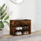 vidaXL - Schoenenbank - 60x30x45 - cm - bewerkt - hout - gerookt - eikenkleurig