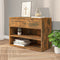 vidaXL - Schoenenbank - 60x30x45 - cm - bewerkt - hout - gerookt - eikenkleurig