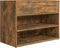 vidaXL - Schoenenbank - 60x30x45 - cm - bewerkt - hout - gerookt - eikenkleurig
