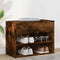 vidaXL - Schoenenbank - 60x30x45 - cm - bewerkt - hout - gerookt - eikenkleurig