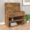 vidaXL - Schoenenbank - 60x30x45 - cm - bewerkt - hout - gerookt - eikenkleurig