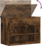 vidaXL - Schoenenbank - 60x30x45 - cm - bewerkt - hout - gerookt - eikenkleurig