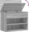 vidaXL - Schoenenbank - 60x30x45 - cm - bewerkt - hout - grijs - sonoma - eikenkleurig