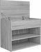 vidaXL - Schoenenbank - 60x30x45 - cm - bewerkt - hout - grijs - sonoma - eikenkleurig