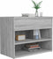 vidaXL - Schoenenbank - 60x30x45 - cm - bewerkt - hout - grijs - sonoma - eikenkleurig
