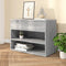 vidaXL - Schoenenbank - 60x30x45 - cm - bewerkt - hout - grijs - sonoma - eikenkleurig