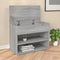 vidaXL - Schoenenbank - 60x30x45 - cm - bewerkt - hout - grijs - sonoma - eikenkleurig