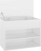 vidaXL - Schoenenbank - 60x30x45 - cm - bewerkt - hout - hoogglans - wit