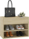 vidaXL - Schoenenbank - 60x30x45 - cm - bewerkt - hout - sonoma - eikenkleurig