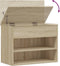 vidaXL - Schoenenbank - 60x30x45 - cm - bewerkt - hout - sonoma - eikenkleurig