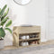 vidaXL - Schoenenbank - 60x30x45 - cm - bewerkt - hout - sonoma - eikenkleurig
