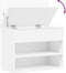 vidaXL - Schoenenbank - 60x30x45 - cm - bewerkt - hout - wit