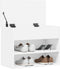 vidaXL - Schoenenbank - 60x30x45 - cm - bewerkt - hout - wit