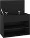 vidaXL - Schoenenbank - 60x30x45 - cm - bewerkt - hout - zwart