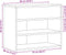 vidaXL - Schoenenbank - 60x30x45 - cm - bewerkt - hout - zwart