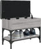vidaXL - Schoenenbank - 62x32x45 - cm - bewerkt - hout - grijs - sonoma - eikenkleurig