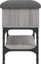 vidaXL - Schoenenbank - 62x32x45 - cm - bewerkt - hout - grijs - sonoma - eikenkleurig