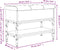 vidaXL - Schoenenbank - 62x32x45 - cm - bewerkt - hout - zwart