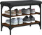vidaXL - Schoenenbank - 62x32x47 - cm - bewerkt - hout - bruin - eikenkleur
