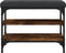 vidaXL - Schoenenbank - 62x32x47 - cm - bewerkt - hout - gerookt - eikenkleurig