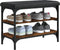 vidaXL - Schoenenbank - 62x32x47 - cm - bewerkt - hout - gerookt - eikenkleurig