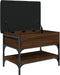 vidaXL - Schoenenbank - 62x42x45 - cm - bewerkt - hout - bruin - eikenkleur