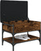 vidaXL - Schoenenbank - 62x42x45 - cm - bewerkt - hout - gerookt - eikenkleurig