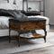 vidaXL - Schoenenbank - 62x42x45 - cm - bewerkt - hout - gerookt - eikenkleurig