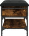 vidaXL - Schoenenbank - 62x42x45 - cm - bewerkt - hout - gerookt - eikenkleurig