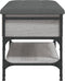 vidaXL - Schoenenbank - 62x42x45 - cm - bewerkt - hout - grijs - sonoma - eikenkleurig
