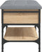 vidaXL - Schoenenbank - 62x42x45 - cm - bewerkt - hout - sonoma - eikenkleurig