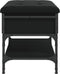 vidaXL - Schoenenbank - 62x42x45 - cm - bewerkt - hout - zwart