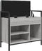 vidaXL - Schoenenbank - 65,5x32x57,5 - cm - bewerkt - hout - grijs - sonoma