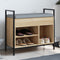 vidaXL - Schoenenbank - 65,5x32x57,5 - cm - bewerkt - hout - sonoma - eikenkleurig
