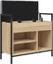vidaXL - Schoenenbank - 65,5x32x57,5 - cm - bewerkt - hout - sonoma - eikenkleurig