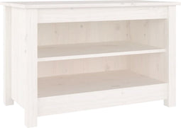 vidaXL - Schoenenbank - 70x38x45,5 - cm - massief - grenenhout - wit