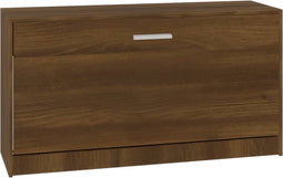 vidaXL - Schoenenbank - 80x24x45 - cm - bewerkt - hout - bruin - eikenkleur