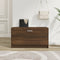 vidaXL - Schoenenbank - 80x24x45 - cm - bewerkt - hout - bruin - eikenkleur