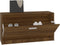 vidaXL - Schoenenbank - 80x24x45 - cm - bewerkt - hout - bruin - eikenkleur