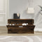 vidaXL - Schoenenbank - 80x24x45 - cm - bewerkt - hout - gerookt - eiken