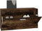 vidaXL - Schoenenbank - 80x24x45 - cm - bewerkt - hout - gerookt - eiken
